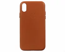 Чехол iPhone XR Leather hi-copy (коричневый)