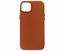 Чехол iPhone 14 Plus/15 Plus Leather hi-copy (коричневый)
