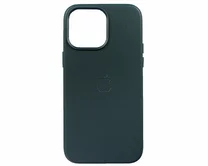 Чехол iPhone 14 Pro Max Leather hi-copy (синий)