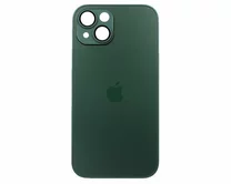 Чехол iPhone 14 Matte Glass (темно-зеленый)