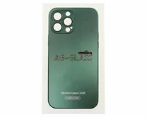 Чехол iPhone 14 Matte Glass (темно-зеленый)