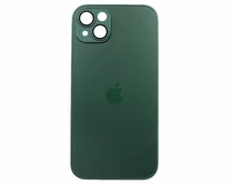 Чехол iPhone 14 Plus/15 Plus Matte Glass (темно-зеленый)