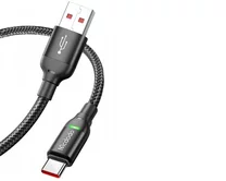 Кабель McDodo CA-2710 Type-C - USB черный LED, 1,2м