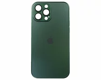 Чехол iPhone 13 Pro Max Matte Glass (темно-зеленый)