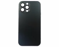 Чехол iPhone 13 Pro Max Matte Glass (черный)