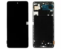 Дисплей Samsung A715F A71 в сборе черный (Копия - Hard OLED BIG)