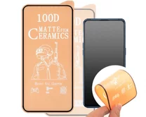 Защ. стекло-плёнка iPhone XR/11 Ceramics матовое черное, 0.1 mm