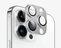 Защитная накладка на камеру iPhone 12 Pro Max 3D серебристая