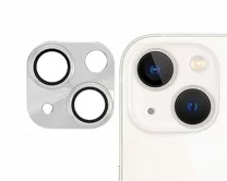 Защитная накладка на камеру iPhone 14/14 Plus 3D серебристая