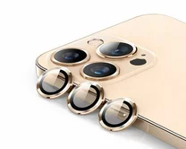 Защитная накладка на камеру iPhone 11 Pro/11 Pro Max золотая (комплект 3шт)