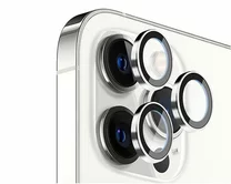 Защитная накладка на камеру iPhone 14 Pro/14 Pro Max серебристая (комплект 3шт)