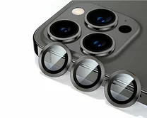 Защитная накладка на камеру iPhone 12 Pro Max черная (комплект 3шт)