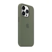 Чехол iPhone 14 Silicone Case MagSafe hi-copy (оливковый)