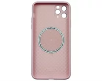 Чехол iPhone 11 Pro Max AG-Glass MagSafe (розовый)