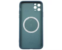 Чехол iPhone 11 Pro Max AG-Glass MagSafe (синий)