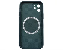 Чехол iPhone 12 AG-Glass MagSafe (синий)