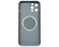 Чехол iPhone 12 Pro Max AG-Glass MagSafe (голубой)