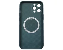 Чехол iPhone 12 Pro Max AG-Glass MagSafe (синий)