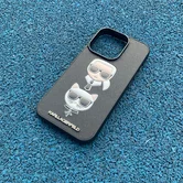 Чехол iPhone 14 Pro Max Lagerfeld Кот (черный)