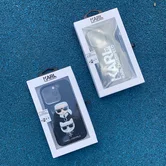 Чехол iPhone 14 Pro Max Lagerfeld Кот (черный)
