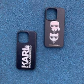 Чехол iPhone 14 Pro Max Lagerfeld Кот (черный)