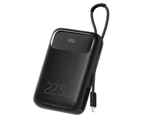 Внешний АКБ 10000 mAh McDodo MC-3253, 22,5W, + кабель Lightning черный 