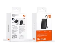 Внешний АКБ 10000 mAh McDodo MC-3253, 22,5W, + кабель Lightning черный 