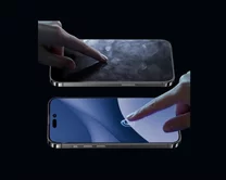 Защитное стекло iPhone 15 Plus ANANK Anti-fingerprint (для игр, не отставляет отпечатков пальцев) матовое черное 