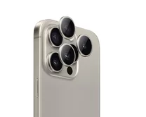 Защитная накладка ANANK на камеру iPhone 15 Pro/15 Pro Max стальной (комплект 3шт)