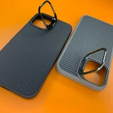 Чехол iPhone 14 Pro Max NY Soft Fiber (серый)