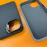 Чехол iPhone 14 Pro Max NY Soft Fiber (серый)