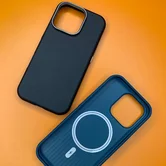 Чехол iPhone 16 NY-39 Leather (черный)