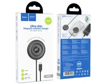Беспроводное ЗУ MagSafe Hoco CW61 magnetic wireless charger, дисплей, черный