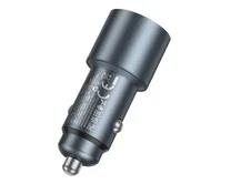АЗУ-1USB + 1USB-C Hoco Z60, 48W, PD30W, QC3.0 серый
