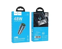 АЗУ-1USB + 1USB-C Hoco Z60, 48W, PD30W, QC3.0 серый
