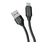 Кабель Deppa Silk Type-C - USB 66W, 6A, черный, 1,2м