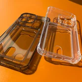 Чехол Samsung A16 TPU CardHolder (прозрачный черный)