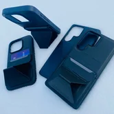 Чехол iPhone 15 Pro KEEPHONE Leyca (синий)
