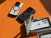 Чехол iPhone 16 Njoyny Metall MagSafe (серый)