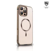 Чехол iPhone 16 Pro Njoyny Metall MagSafe (золотой)