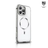 Чехол iPhone 15 Pro Max Njoyny Metall MagSafe (белый)