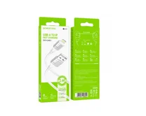 Кабель Borofone BX101 Lightning - USB белый, 2,4A, 1м