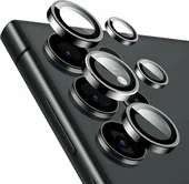 Защитная накладка ANANK на камеру Samsung S24 Ultra черный титан (комплект 5шт)
