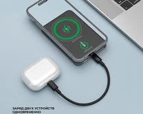 Внешний АКБ 5000 mAh NRG MagSafe Alum,15W QI, Deppa, серый, 33690
