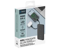 Внешний АКБ 5000 mAh NRG MagSafe Alum,15W QI, Deppa, серый, 33690