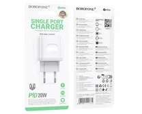 СЗУ-1USB-C Borofone BA99A, 20W, белый