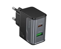 СЗУ-1USB + 1USB-C Hoco CS71A, 20W+QC3.0, черный
