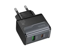 СЗУ-1USB + 1USB-C Hoco CS71A, 20W+QC3.0, черный
