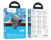 СЗУ-1USB + 1USB-C Hoco CS73A, PD30W+QC3.0, черный