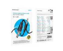 AUX Borofone BL26 3.5мм - 3.5мм, 1м, черный